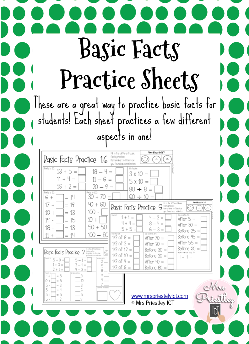 basic-facts-practice-sheets